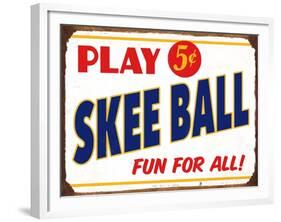 Skeeball Sign-Retroplanet-Framed Giclee Print