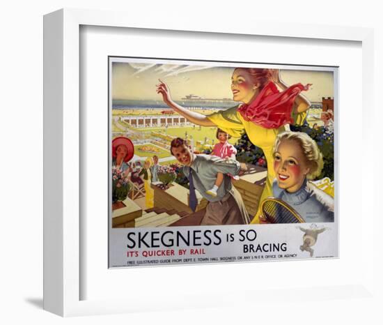 Skegness, Travel by Rail-null-Framed Art Print