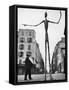 Skeletal Giacometti Sculpture on Parisian Street-Gordon Parks-Framed Stretched Canvas