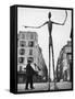 Skeletal Giacometti Sculpture on Parisian Street-Gordon Parks-Framed Stretched Canvas