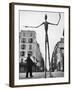 Skeletal Giacometti Sculpture on Parisian Street-Gordon Parks-Framed Photographic Print