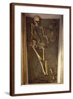 Skeleton and Funerary Objects Found in a Burial Site-null-Framed Giclee Print