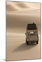 Skeleton Coast, Namibia. Land Rover Venturing Out over the Sand Dunes-Janet Muir-Mounted Photographic Print