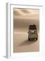 Skeleton Coast, Namibia. Land Rover Venturing Out over the Sand Dunes-Janet Muir-Framed Photographic Print