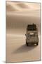 Skeleton Coast, Namibia. Land Rover Venturing Out over the Sand Dunes-Janet Muir-Mounted Premium Photographic Print