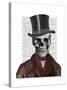 Skeleton Gentleman and Top hat-Fab Funky-Stretched Canvas