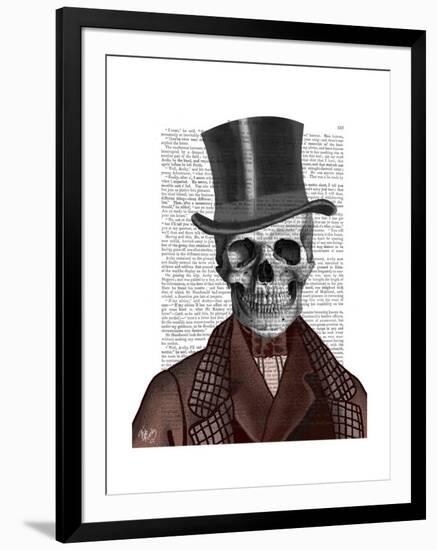 Skeleton Gentleman and Top hat-Fab Funky-Framed Art Print