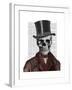 Skeleton Gentleman and Top hat-Fab Funky-Framed Art Print