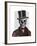 Skeleton Gentleman and Top hat-Fab Funky-Framed Art Print