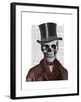 Skeleton Gentleman and Top hat-Fab Funky-Framed Art Print