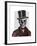 Skeleton Gentleman and Top hat-Fab Funky-Framed Art Print