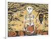 Skeleton Holding Baby Owl-sylvia pimental-Framed Art Print