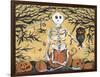 Skeleton Holding Baby Owl-sylvia pimental-Framed Art Print