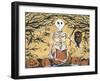 Skeleton Holding Baby Owl-sylvia pimental-Framed Art Print