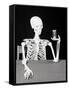 Skeleton Holding Hourglass-Bettmann-Framed Stretched Canvas