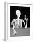 Skeleton Holding Hourglass-Bettmann-Framed Photographic Print