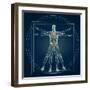 Skeleton In Vitruvian-Orla-Framed Art Print