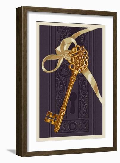 Skeleton Key-Lantern Press-Framed Art Print