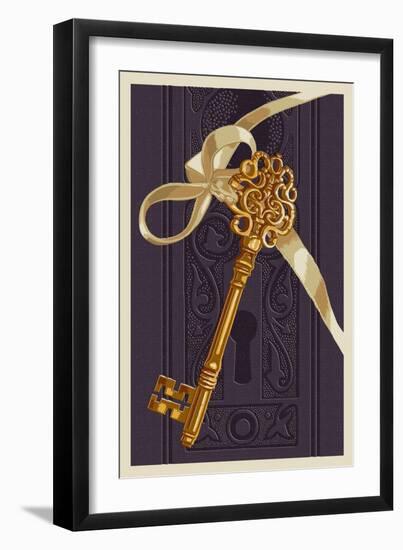 Skeleton Key-Lantern Press-Framed Art Print