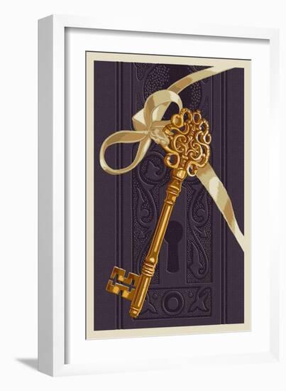 Skeleton Key-Lantern Press-Framed Art Print