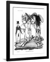 Skeleton of Megatherium, Extinct Giant Ground Sloth, 1823-null-Framed Giclee Print