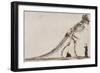 Skeleton of the Tyrannosaurus Rex, in the American Museum of Natural Histor-English School-Framed Giclee Print