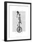 Skeleton on Unicycle-Fab Funky-Framed Art Print