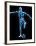 Skeleton Playing Football-Roger Harris-Framed Photographic Print