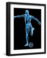 Skeleton Playing Football-Roger Harris-Framed Photographic Print