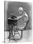 Skeleton Reading at Desk-Bettmann-Stretched Canvas