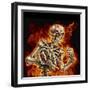 Skeleton With Fire-FlyLand Designs-Framed Giclee Print