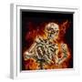 Skeleton With Fire-FlyLand Designs-Framed Giclee Print