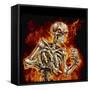 Skeleton With Fire-FlyLand Designs-Framed Stretched Canvas