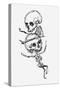 Skeletons, Illustration from "Complainte de L'Oubli et des Morts"-Jules Laforgue-Stretched Canvas