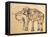 Skeletons of Man and Elephant, 1860-Science Source-Framed Stretched Canvas