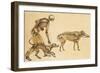 Skeletons of Man, Dog, Wild Boar, 1860-Science Source-Framed Giclee Print