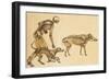 Skeletons of Man, Dog, Wild Boar, 1860-Science Source-Framed Giclee Print