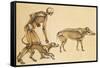 Skeletons of Man, Dog, Wild Boar, 1860-Science Source-Framed Stretched Canvas