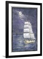 Skeletons Sailing a Phantom-Ship-null-Framed Giclee Print