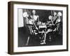 Skeletons Smoking While Playing Bridge-null-Framed Premium Photographic Print