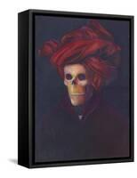 Skelly In The Red Turban-Marie Marfia Fine Art-Framed Stretched Canvas
