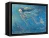 Skelly Mermaid-Marie Marfia-Framed Stretched Canvas