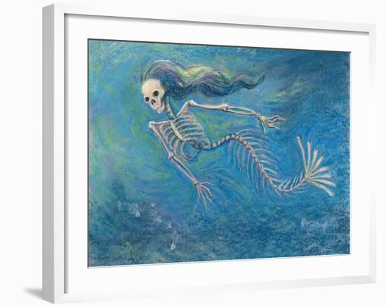 Skelly Mermaid-Marie Marfia-Framed Giclee Print