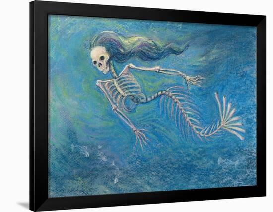 Skelly Mermaid-Marie Marfia-Framed Giclee Print