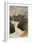 Skelwith Force, Westmorland, 1800-1820 (Pencil & W/C on Paper)-Robert Hills-Framed Giclee Print