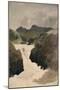 Skelwith Force, Westmorland, 1800-1820 (Pencil & W/C on Paper)-Robert Hills-Mounted Giclee Print