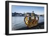 Skeppsholmsbron Bridge, Crown, Gilded, View on Stockholm Castle-Frina-Framed Photographic Print