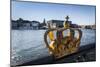 Skeppsholmsbron Bridge, Crown, Gilded, View on Stockholm Castle-Frina-Mounted Photographic Print