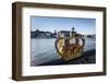 Skeppsholmsbron Bridge, Crown, Gilded, View on Stockholm Castle-Frina-Framed Photographic Print