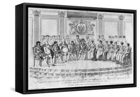 Sketch Depicting Napoleon I and the Sovereigns at Ball Given by City of Paris on 4th December 1809-Adrien Pierre Francois Godefroy-Framed Stretched Canvas